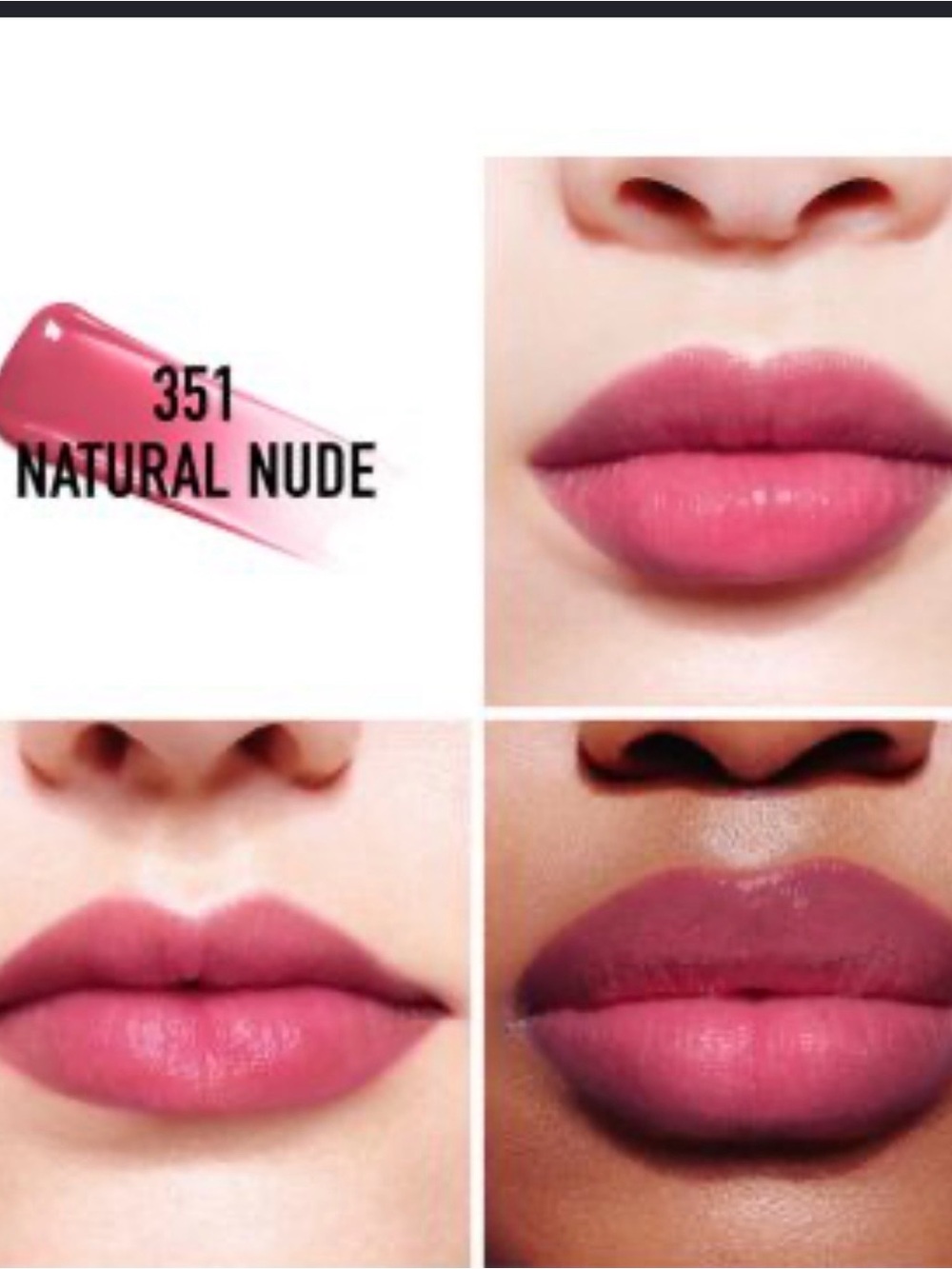 Dior  Natural Nude 351 Creamy Lipstick - Pink Shade
